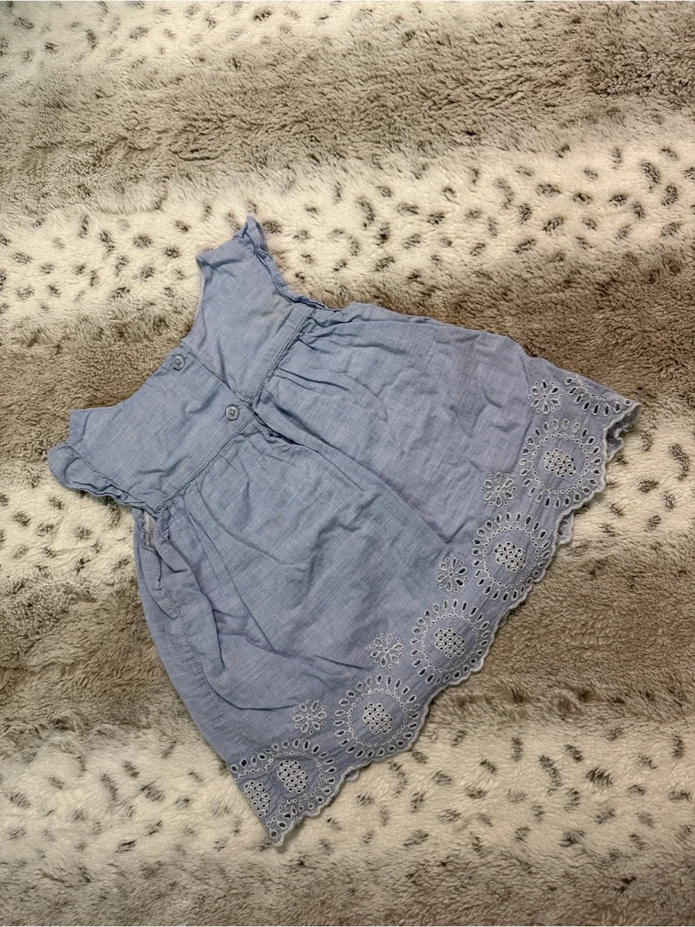 Baby GAP set girls 2T 3T denim eyelet lace floral embroidery preschool summer